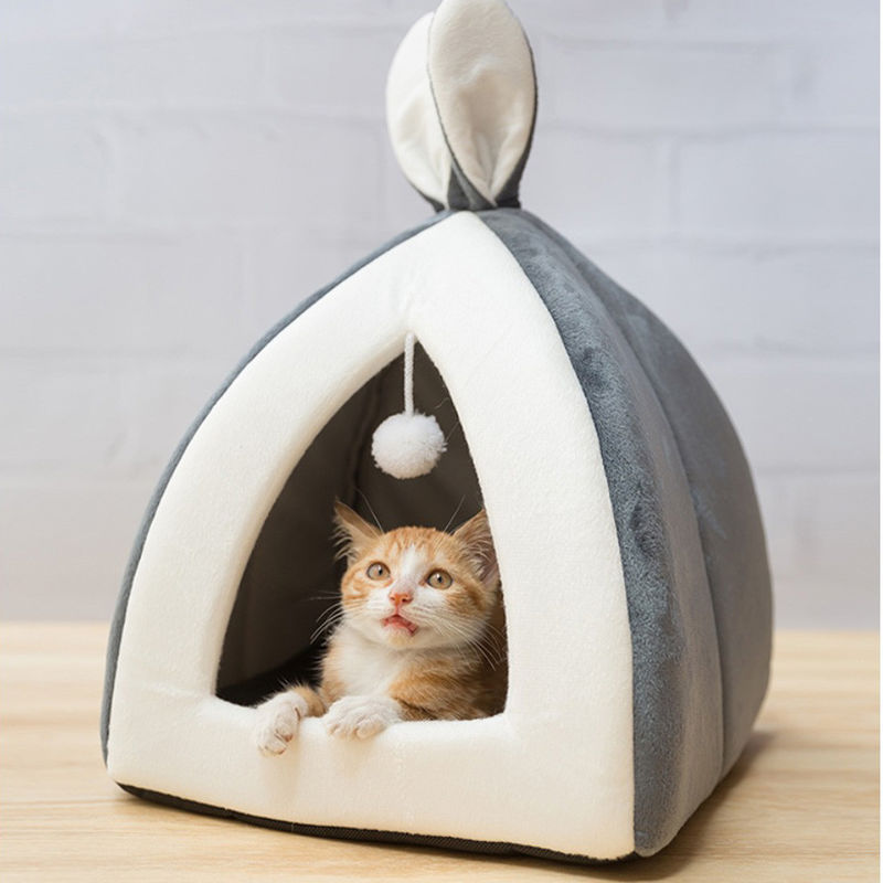 Θερμό μικρό κρεβάτι γατών της Pet/πτυσσόμενο κρεβάτι σπηλιών σπιτιών γατακιών για το χειμώνα προμηθευτής