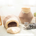 Βελούδου μαλακό της Pet σπίτι γατών κρεβατιών φορητό θερμό υπαίθριο για το χειμώνα προμηθευτής